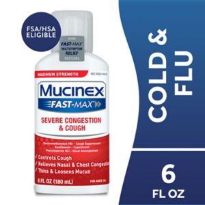Mucinex Fast Max Adult Severe Congestion and Cough Liquid, 6 OZ