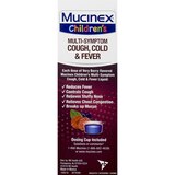 Mucinex Children's Multi-Symptom Cold and Fever Liquid Very Berry, 4 OZ, thumbnail image 4 of 6