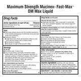 Mucinex Fast-Max Adult DM Expectorant and Cough Suppressant Liquid, 6 OZ, thumbnail image 2 of 9
