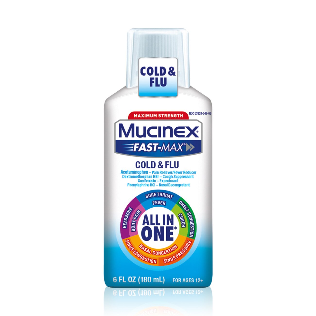 Mucinex Fast-Max - Jarabe para el resfrío grave, para adultos, 6 oz