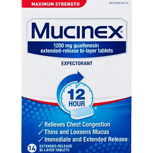 Mucinex Maximum Strength Chest Congestion Expectorant Tablets