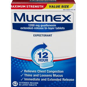 Mucinex Maximum Strength Chest Congestion Expectorant Tablets, 42 Ct , CVS