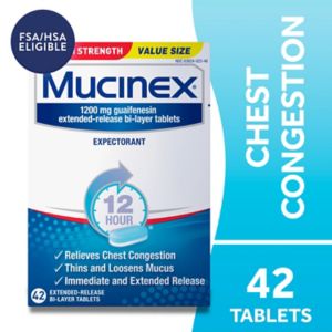 Mucinex Maximum Strength Chest Congestion Expectorant Tablets, 42 Ct , CVS