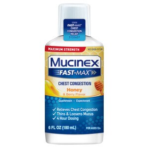 Maximum Strength Mucinex Fast-Max Chest Congestion Honey & Berry Flavor Liquid - 6 fl oz