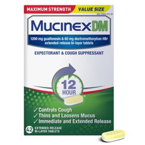Mucinex DM 12 Hr Max Strength Expectorant & Cough Suppressant Tablets, 42 Ct , CVS