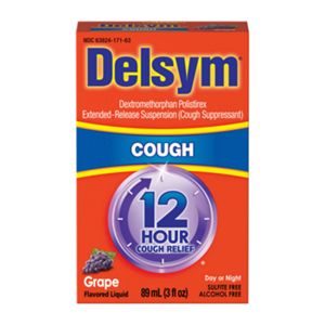 Delsym Adult Cough Suppressant Liquid, Grape Flavor, 3 Oz , CVS