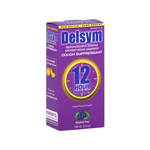 Delsym Adult Cough Suppressant Liquid, Grape Flavor, 5 OZ