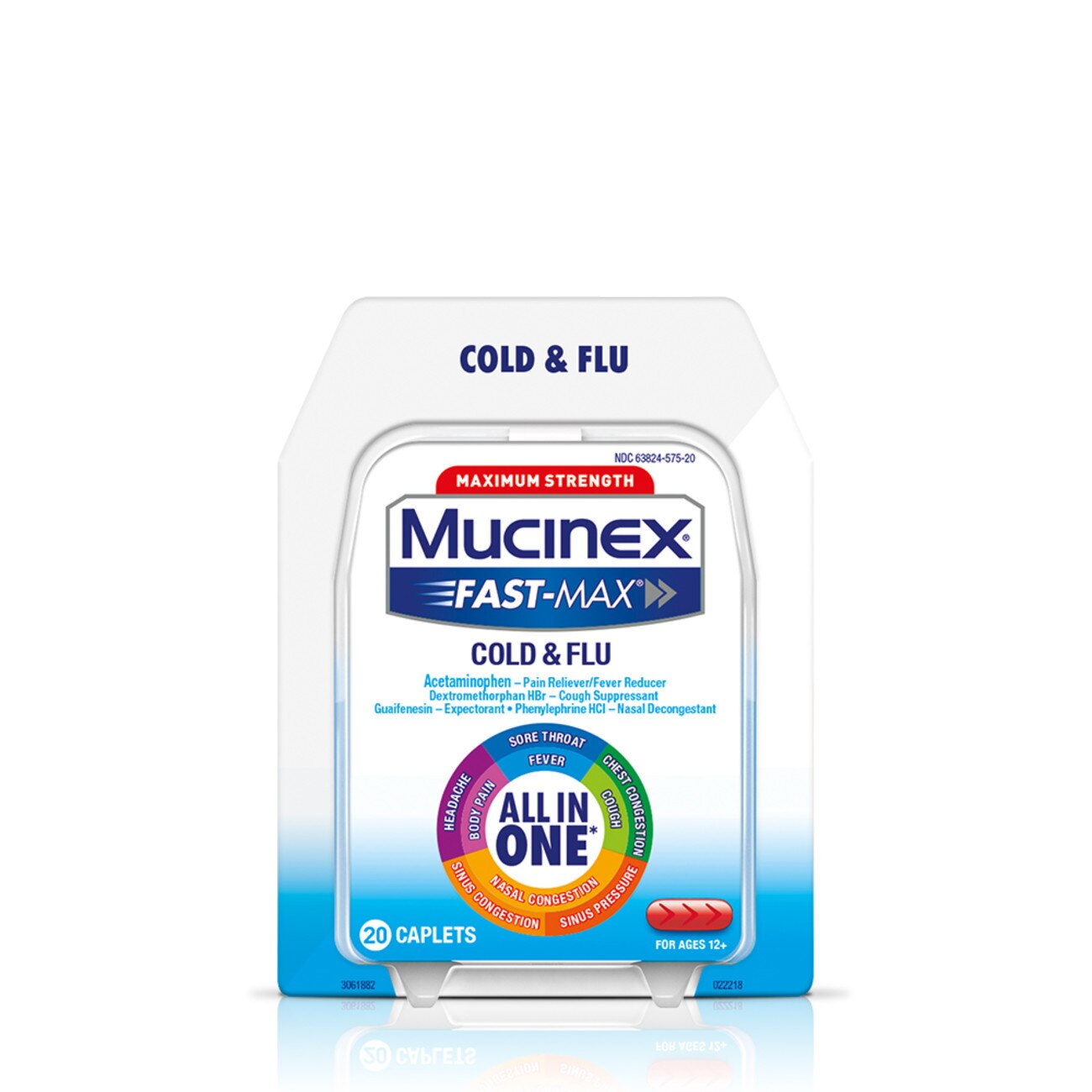 Mucinex Fast-Max Adult Severe Cold Liquid Caplets, 20 CT