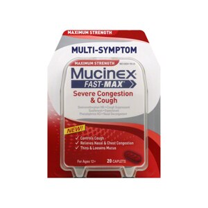 Mucinex Fast-Max Adult Severe Congestion and Cold Caplets, 20 CT