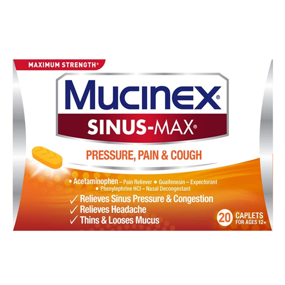 Mucinex Sinus-Max For Pressure, Pain & Cough, 20 Ct , CVS