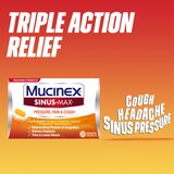 Mucinex Sinus-Max for Pressure, Pain & Cough, 20 CT, thumbnail image 3 of 3