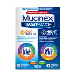 Mucinex Fast-Max Liquid Gels - Day Severe Cold & Night Cold & Flu 24/24 CT.
