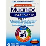 Mucinex Fast-Max Max Strength, Severe Cold Liquid Gels, 16 CT, thumbnail image 1 of 2