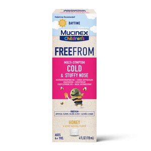 Mucinex Children's Liquid - Free From Multi-Symptom Cold & Stuffy Nose, 4OZ