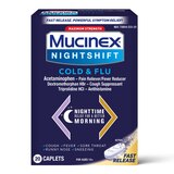 Mucinex Nightshift Cold & Flu Fast Release Caplets, Maximum Strength, 20 CT, thumbnail image 1 of 9
