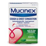 Mucinex Cough & Chest Congestion Liquid Gels, For People with High Blood Pressure or Diabetes, 16 CT, thumbnail image 1 of 3