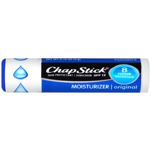  ChapStick Moisturizer (Original Flavor, 0.15 Ounce) Lip Balm Tube, Skin Protectant, Lip Care, SPF 15 