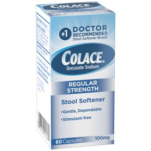 Colace Laxative Docusate Sodium Capsules, 60 Ct , CVS
