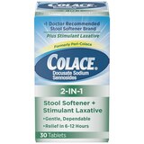 Colace 2-In-1 Stool Softener + Stimulant Laxative Tablets, thumbnail image 1 of 4