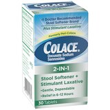Colace 2-In-1 Stool Softener + Stimulant Laxative Tablets, thumbnail image 2 of 4