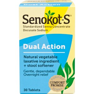 Senokot-S - Laxante en tabletas, Docusate Sodium, 30 u.