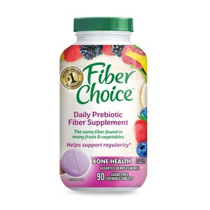 Fiber Choice Daily Prebiotic Fiber Supplement Chewable Tablets, Assorted Berry, 90 Ct , CVS