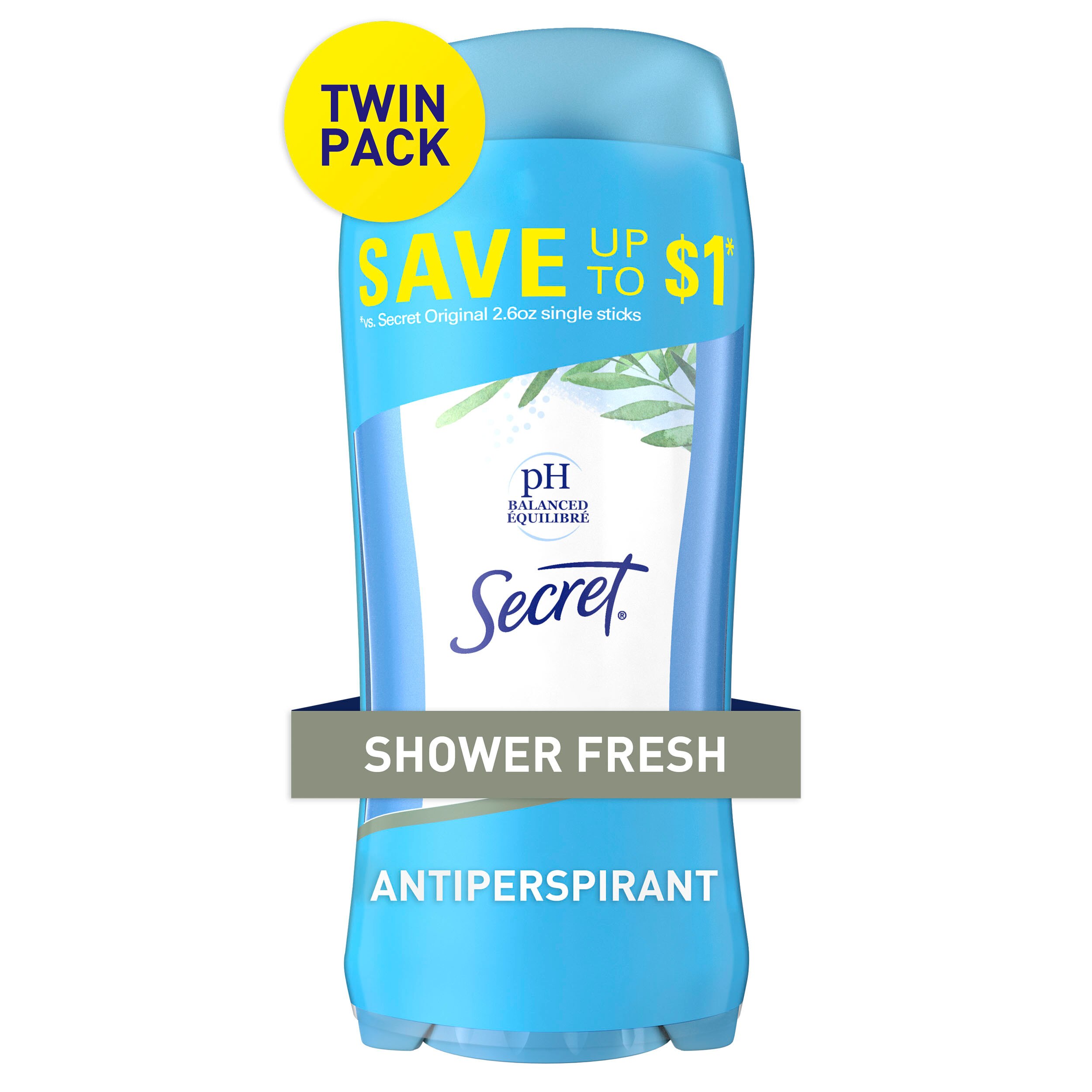 Secret Outlast 24-Hour Antiperspirant Stick, Shower Fresh, 2.6 OZ, 2 Pack , CVS