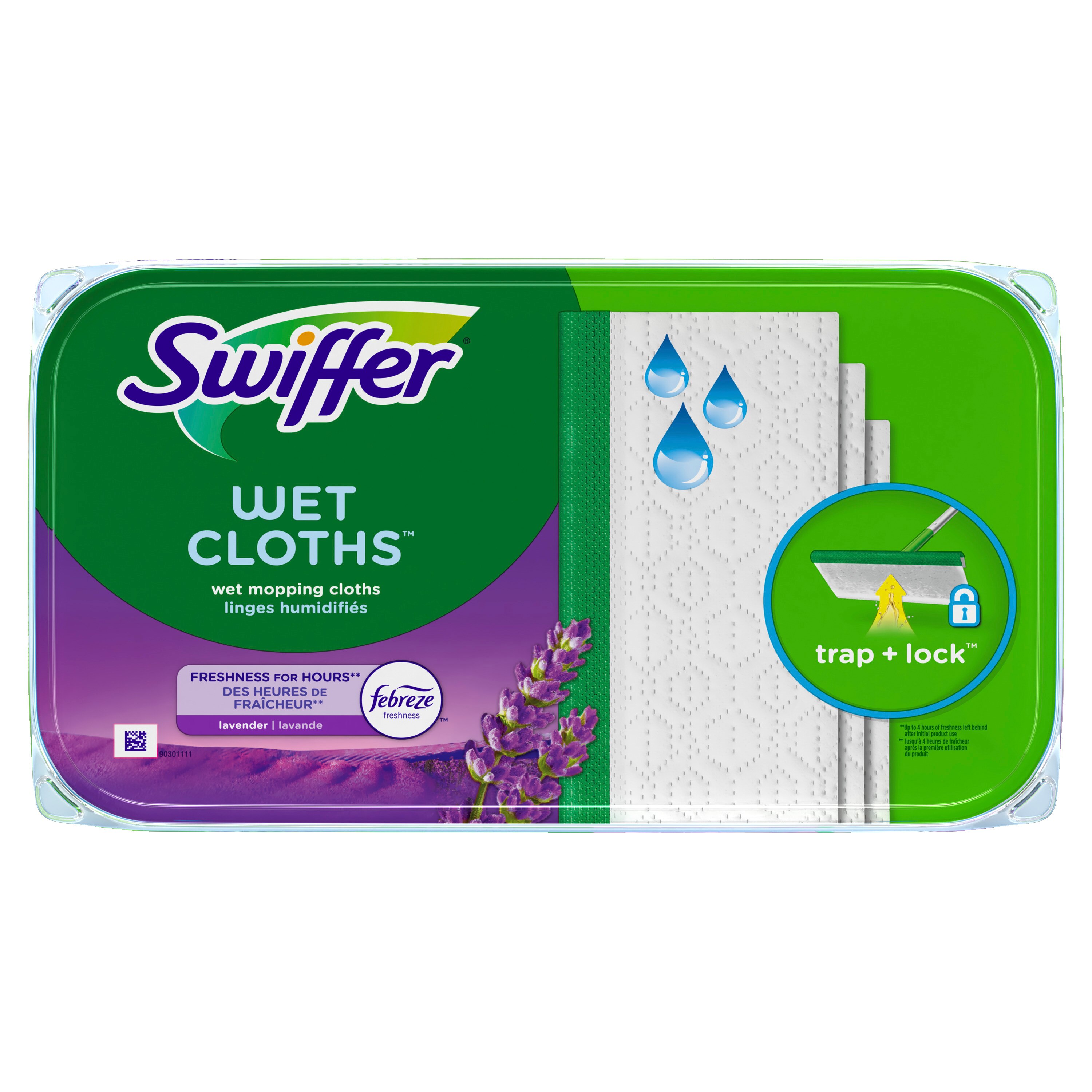 Swiffer Swiffer Sweeper Wet Mopping Cloths, with Gain Scent, 12 count