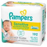 Pampers Baby Wipes Sensitive Perfume Free 3X Refill Packs (Tub Not Included) 192 CT, thumbnail image 3 of 20
