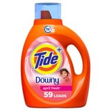 Tide + Downy Liquid Laundry Detergent, April Fresh Scent, 59 loads, 84 oz, thumbnail image 1 of 6