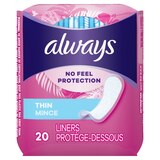 Always Thin Panty Liners Regular Unscented, thumbnail image 1 of 7