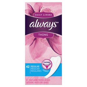  Always Thong Liners, 42CT 