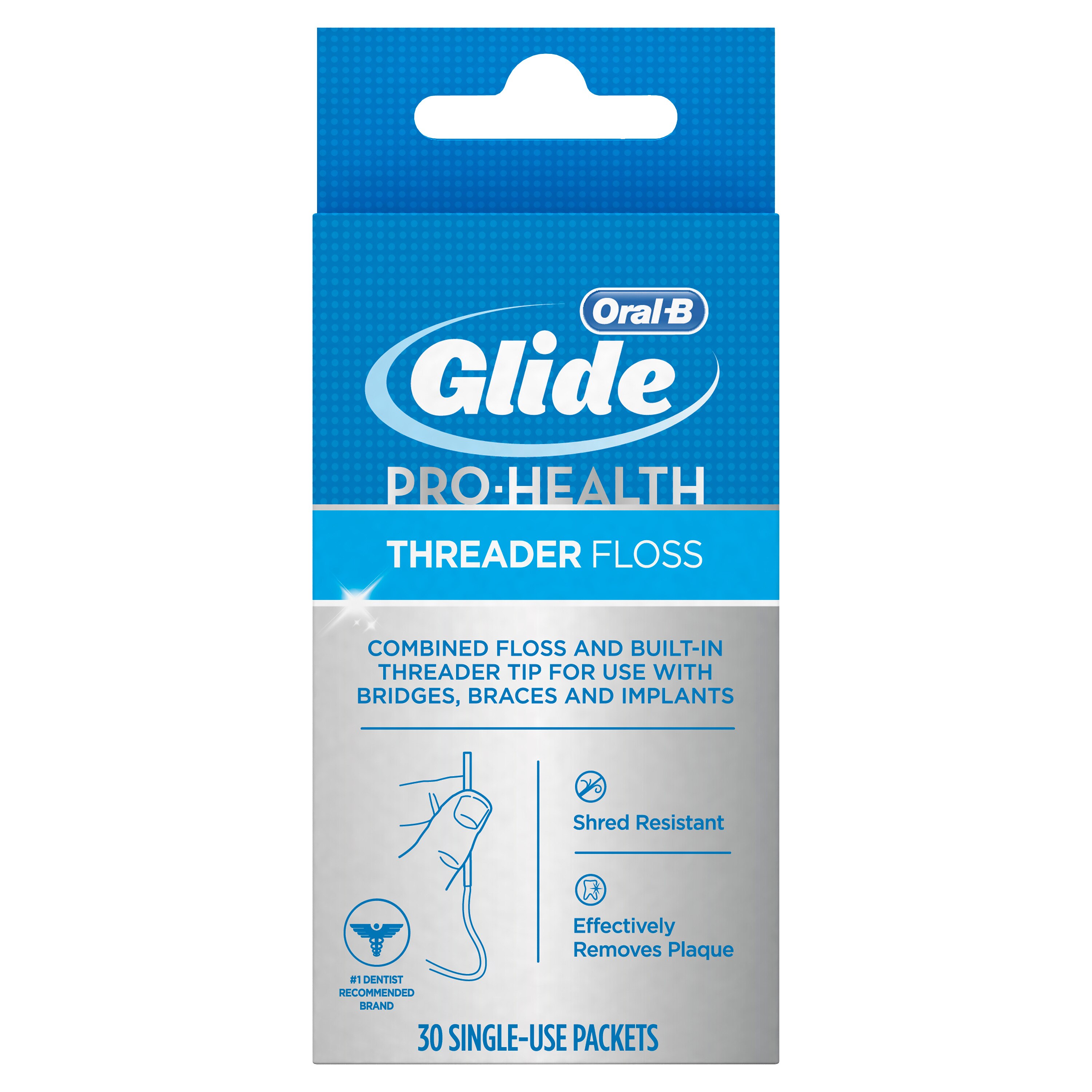 Oral-B Glide Pro-Health Dental Threader Floss, 30 Count