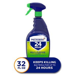 Microban 24 Hour Multi-Purpose Cleaner and Disinfectant Spray, Fresh Scent, 32 fl oz