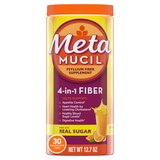 Metamucil, 4-in-1 Psyllium Fiber Supplement Powder with Real Sugar, Orange, 12.7 OZ, thumbnail image 1 of 10