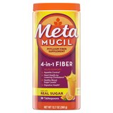 Metamucil, 4-in-1 Psyllium Fiber Supplement Powder with Real Sugar, Orange, 12.7 OZ, thumbnail image 2 of 10