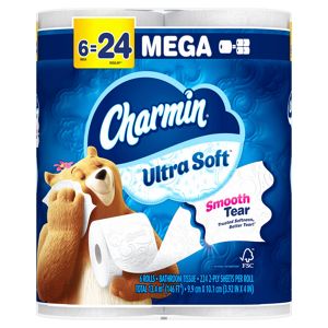 Charmin Ultra Soft Toilet Paper 6 Mega Rolls, 224 Sheets Per Roll , CVS