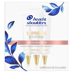 Head and Shoulders Supreme Soothing Leave On Scalp Cream Treatment, 3CT, 0.5 OZ