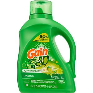 Gain + Aroma Boost Liquid Laundry Detergent, Original Scent, 64 Loads, 92 fl oz, HE Compatible