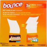 Bounce Pet Hair and Lint Guard Mega Dryer Sheets with 3X Pet Hair Fighters, Fresh Scent, thumbnail image 3 of 9