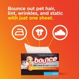 Bounce Pet Hair and Lint Guard Mega Dryer Sheets with 3X Pet Hair Fighters, Fresh Scent, thumbnail image 5 of 9