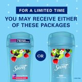 Secret 48-Hour Clear Gel Antiperspirant & Deodorant Stick, Refreshing Berry, 2.6 OZ, 2 Pack, thumbnail image 5 of 11