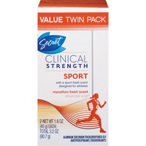 Secret Clinical Strength Sport Advanced Solid - Antitranspirante/desodorante, fragancia Marathon Fresh