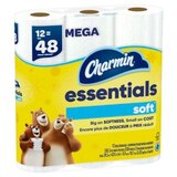 Charmin Essentials Soft Toilet Paper 12 Mega Rolls, 330 sheets per roll, thumbnail image 2 of 11