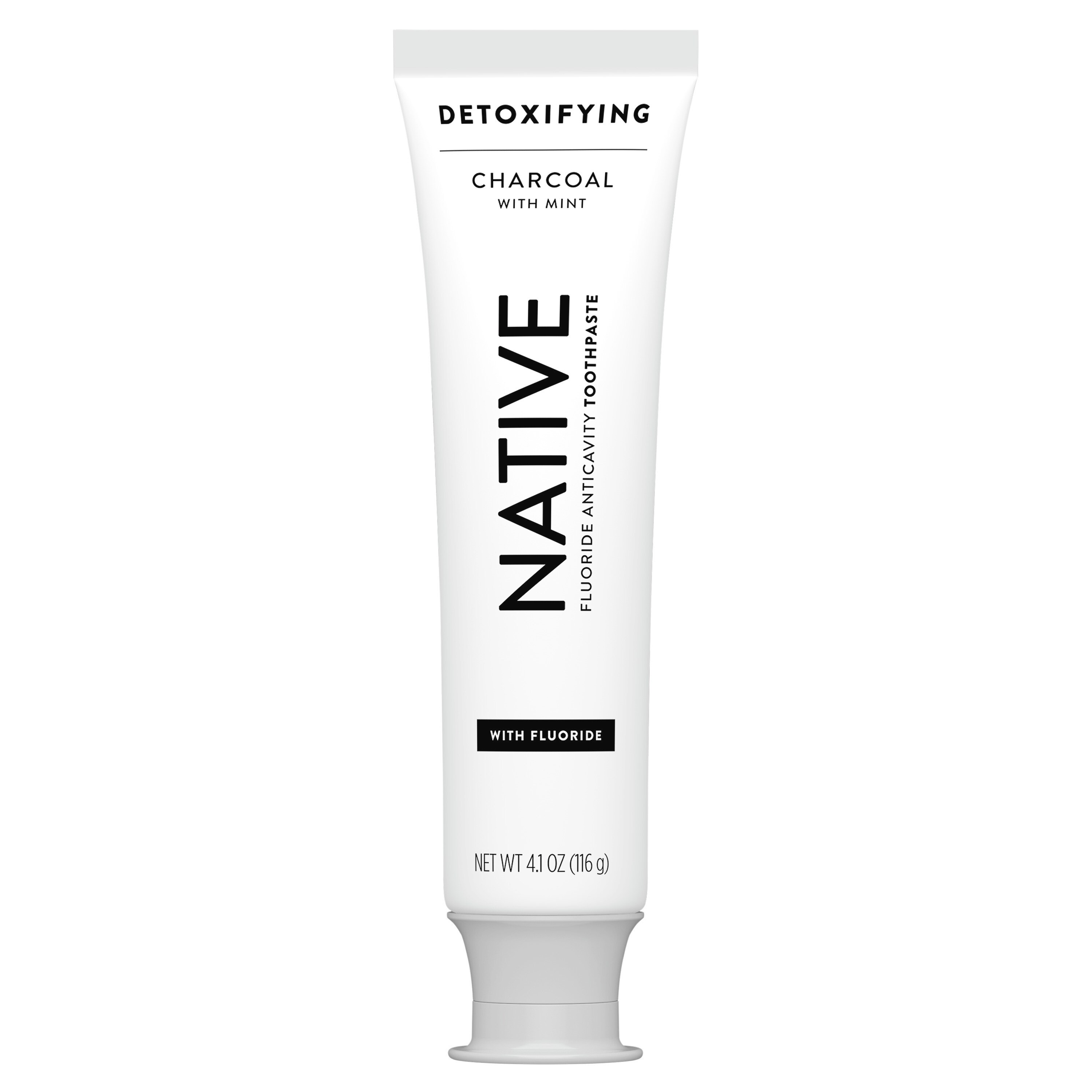 Native Charcoal with Mint Fluoride Toothpaste, 4.1 OZ