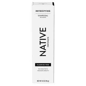 Native Charcoal with Mint Fluoride Free Toothpaste, 4.1 OZ