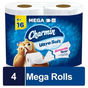 Charmin Ultra Soft Toilet Paper 4 Mega Rolls, 224 Sheets Per Roll , CVS
