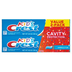 Crest Kid's Cavity Protection Toothpaste (children and toddlers 2+), Sparkle Fun Flavor, 4.6 ounces, Pack of 2