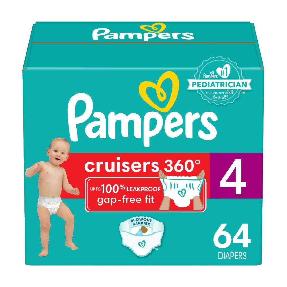 Pampers Cruisers 360 Diapers, Size 4, 64 Ct , CVS