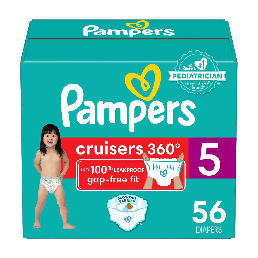 Pampers Cruisers 360 Diapers, Size 5, 56 Ct , CVS